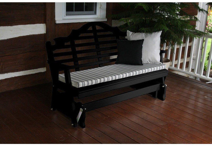 A & L Furniture Co. Yellow Pine 5' Marlboro Glider  - Ships FREE in 5-7 Business days - Rocking Furniture
