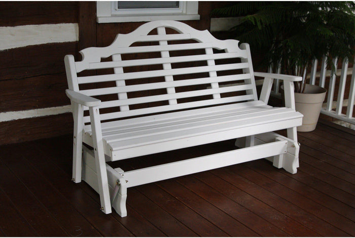 A & L Furniture Co. Yellow Pine 5' Marlboro Glider  - Ships FREE in 5-7 Business days - Rocking Furniture