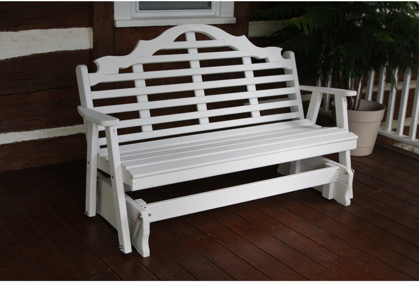 A & L Furniture Co. Yellow Pine 6' Marlboro Glider  - Ships FREE in 5-7 Business days - Rocking Furniture
