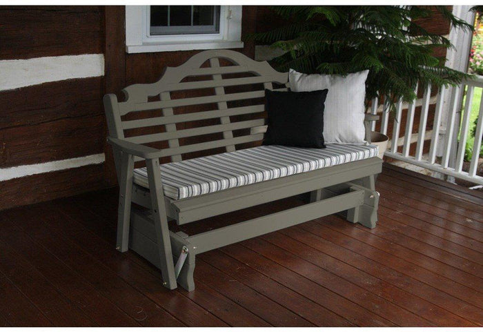 A & L Furniture Co. Yellow Pine 5' Marlboro Glider  - Ships FREE in 5-7 Business days - Rocking Furniture