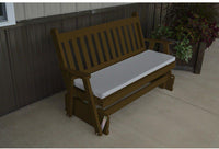 A & L Furniture Co. Yellow Pine 5' Traditional English Glider  - Ships FREE in 5-7 Business days - Rocking Furniture
