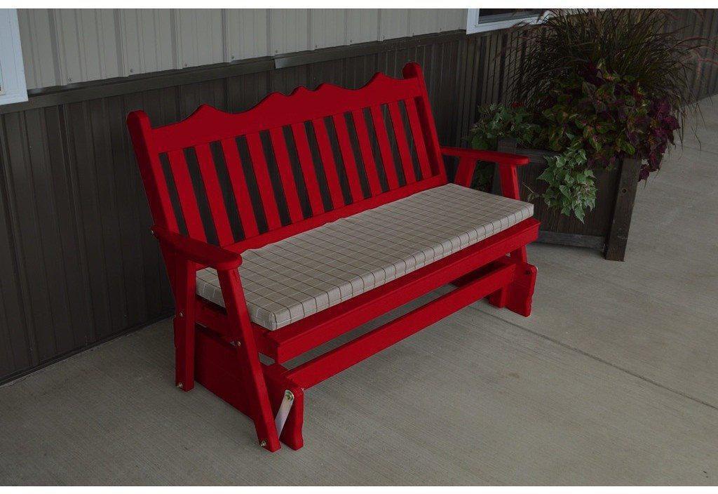 A & L Furniture Co. Yellow Pine 5' Royal English Glider  - Ships FREE in 5-7 Business days - Rocking Furniture