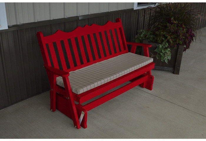 A & L Furniture Co. Yellow Pine 5' Royal English Glider  - Ships FREE in 5-7 Business days - Rocking Furniture