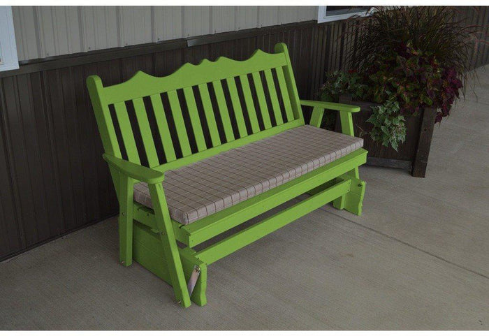A & L Furniture Co. Yellow Pine 5' Royal English Glider  - Ships FREE in 5-7 Business days - Rocking Furniture