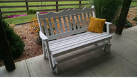 A & L Furniture Co. Yellow Pine 4' Royal English Glider  - Ships FREE in 5-7 Business days - Rocking Furniture