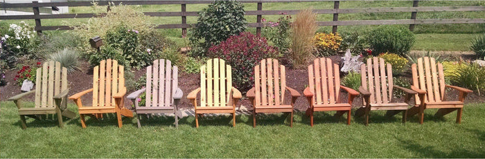 A & L FURNITURE CO. Western Red Cedar Kennebunkport Adirondack Chair  - Ships FREE in 5-7 Business days - Rocking Furniture