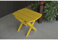 A & L Furniture Co. Yellow Pine Folding Oval End Table  - Ships FREE in 5-7 Business days - Rocking Furniture