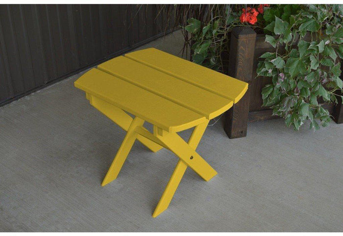 A & L Furniture Co. Yellow Pine Folding Oval End Table  - Ships FREE in 5-7 Business days - Rocking Furniture
