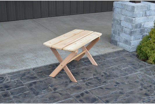 A&L Furniture Co. Western Red Cedar Folding Coffee Table - Rocking Furniture