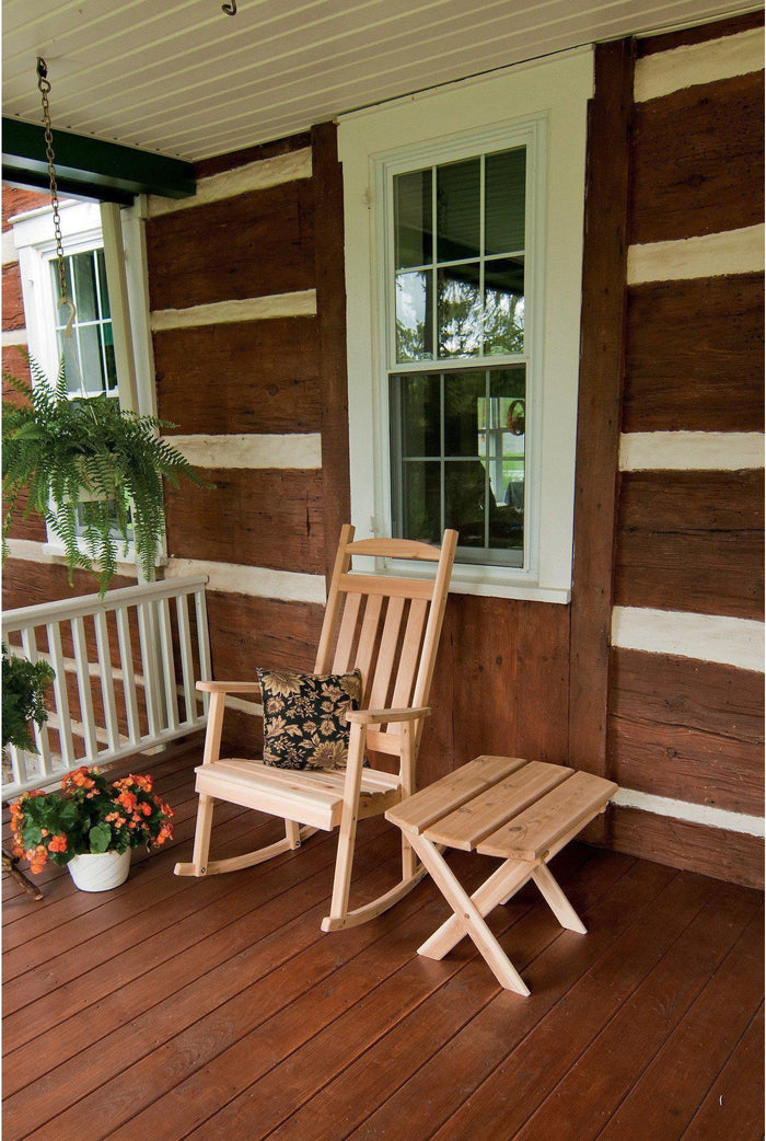 A & L FURNITURE CO. Western Red Cedar Classic Porch Rocker  - Ships FREE in 5-7 Business days - Rocking Furniture