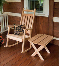 A & L FURNITURE CO. Western Red Cedar Classic Porch Rocker  - Ships FREE in 5-7 Business days - Rocking Furniture