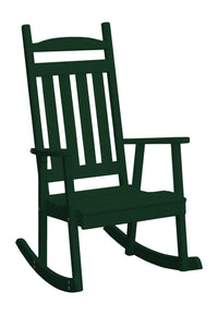 a&l classic porch rocking chair dark green