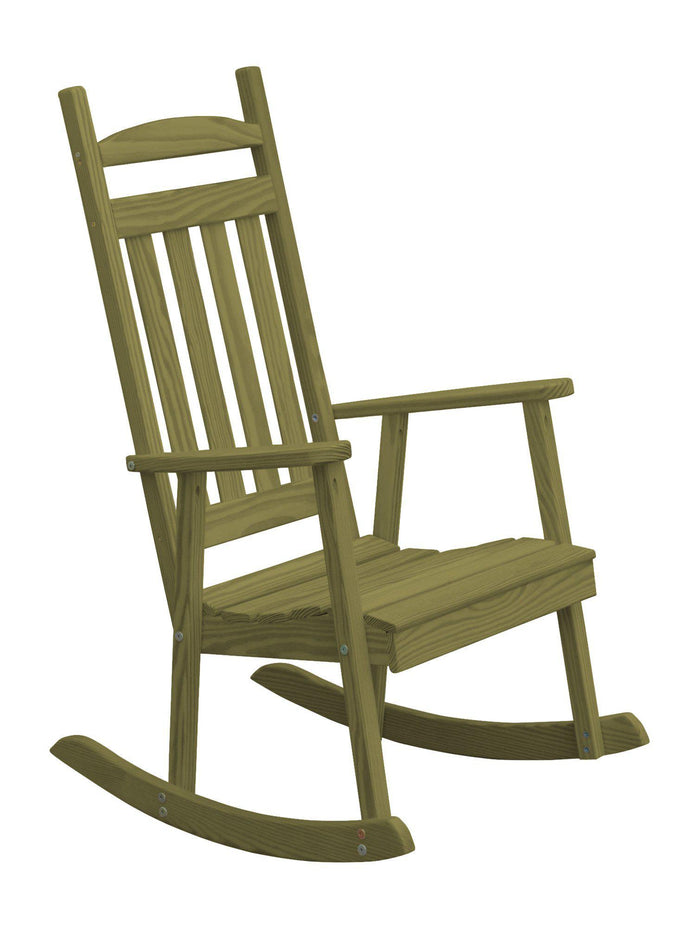 a&l classic porch rocking chair linden leaf stain