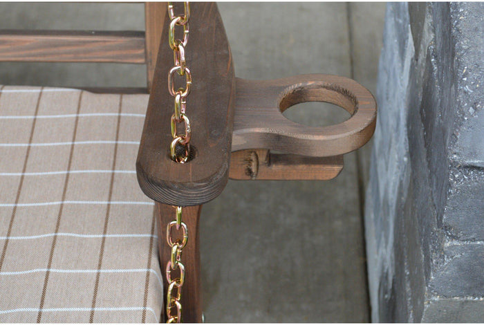 A & L FURNITURE CO. Western Red Cedar Cup Holder  - Ships FREE in 5-7 Business days - Rocking Furniture
