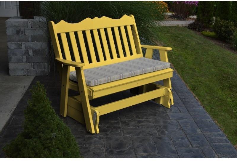 A&L Furniture Company Royal English Recycled Plastic 5ft Glider Chair - Rocking Furniture
