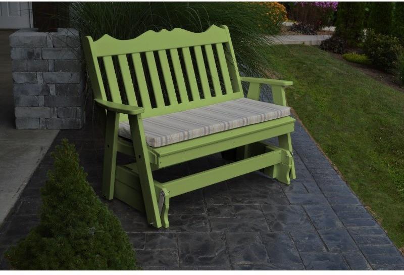 A&L Furniture Company Royal English Recycled Plastic 5ft Glider Chair - Rocking Furniture