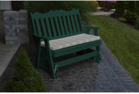 A&L Furniture Company Royal English Recycled Plastic 5ft Glider Chair - Rocking Furniture