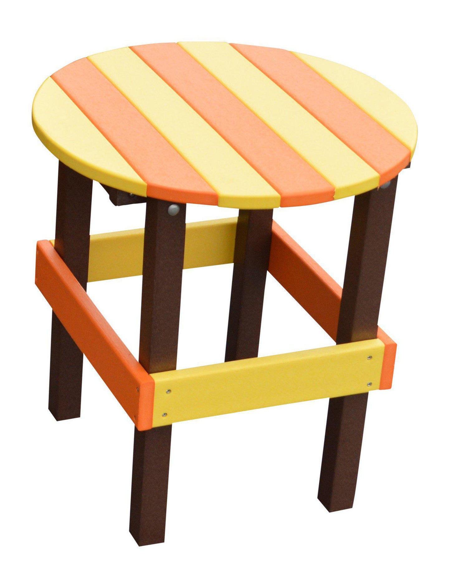 A&L Furniture Co. Amish Made Poly Round Side Table - Seasonal Color Combos - LEAD TIME TO SHIP 10 BUSINESS DAYS