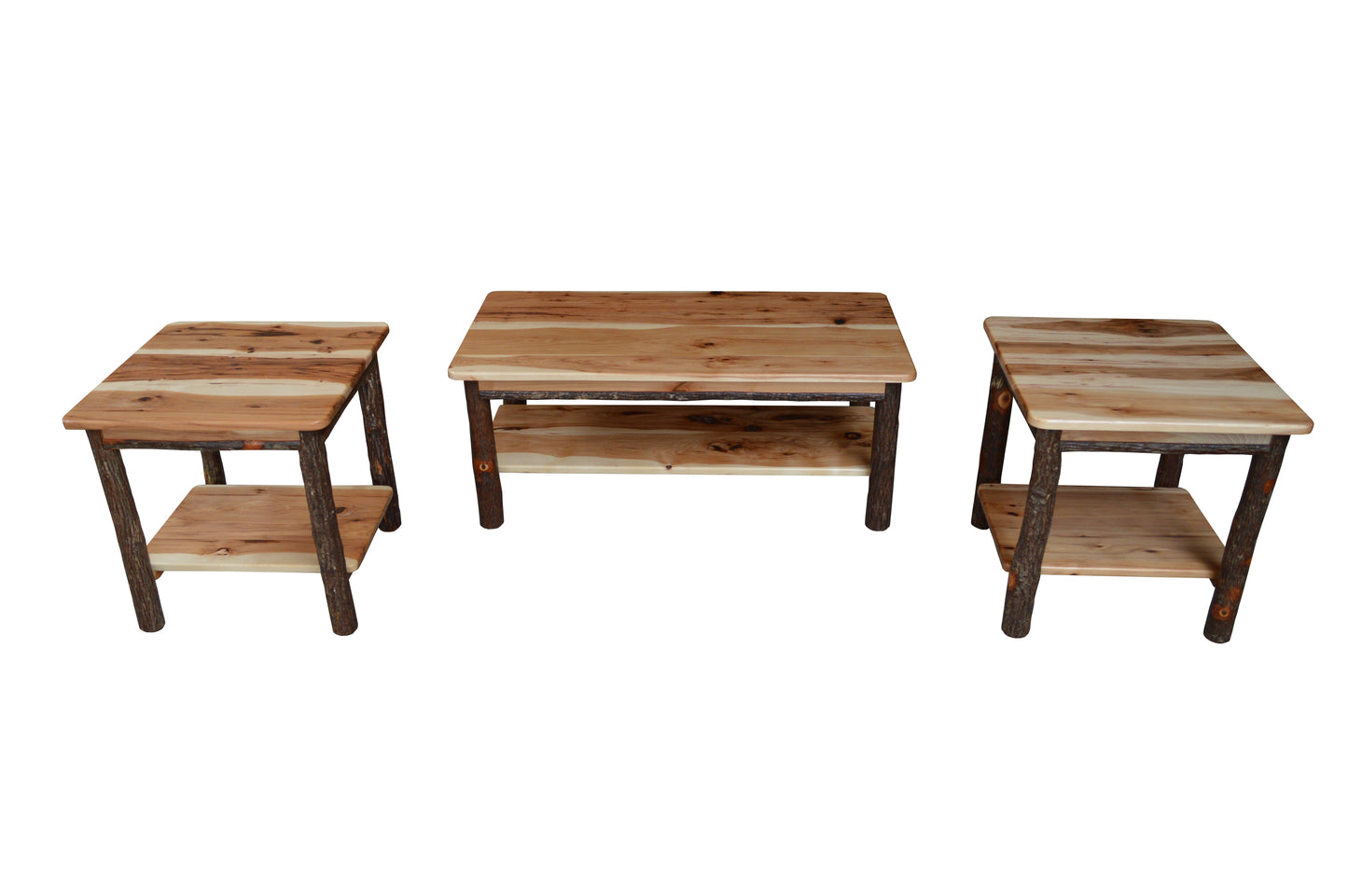 A&L Furniture Co. Hickory Solid Wood End Table with Shelf - LEAD TIME TO SHIP 4 WEEKS OR LESS