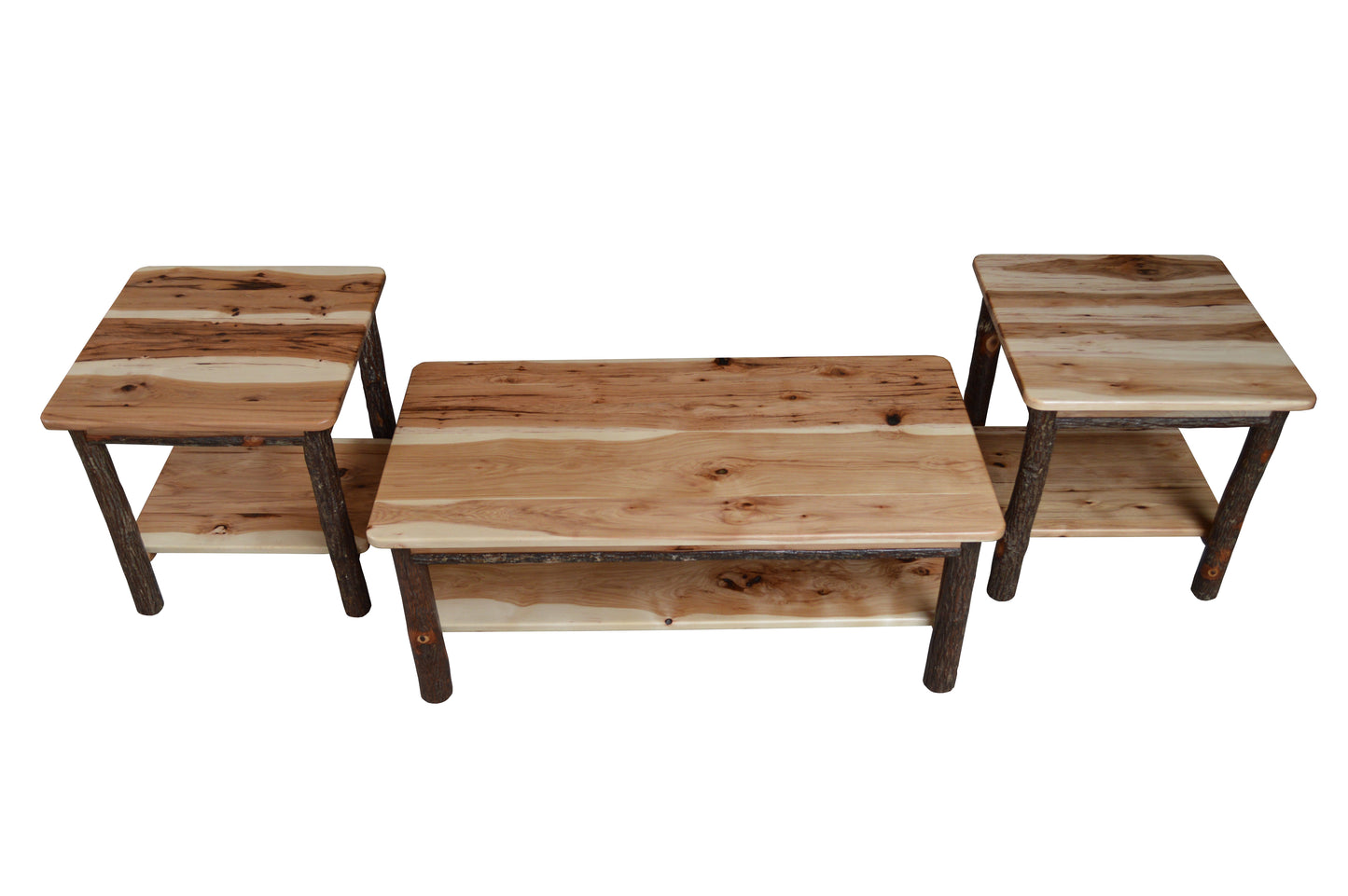 A&L Furniture Co. Hickory Solid Wood Coffee Table with Shelf - LEAD TIME TO SHIP 10 BUSINESS DAYS