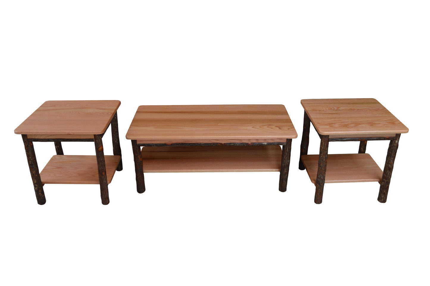 A&L Furniture Co. Hickory Solid Wood Coffee Table with Shelf - LEAD TIME TO SHIP 10 BUSINESS DAYS