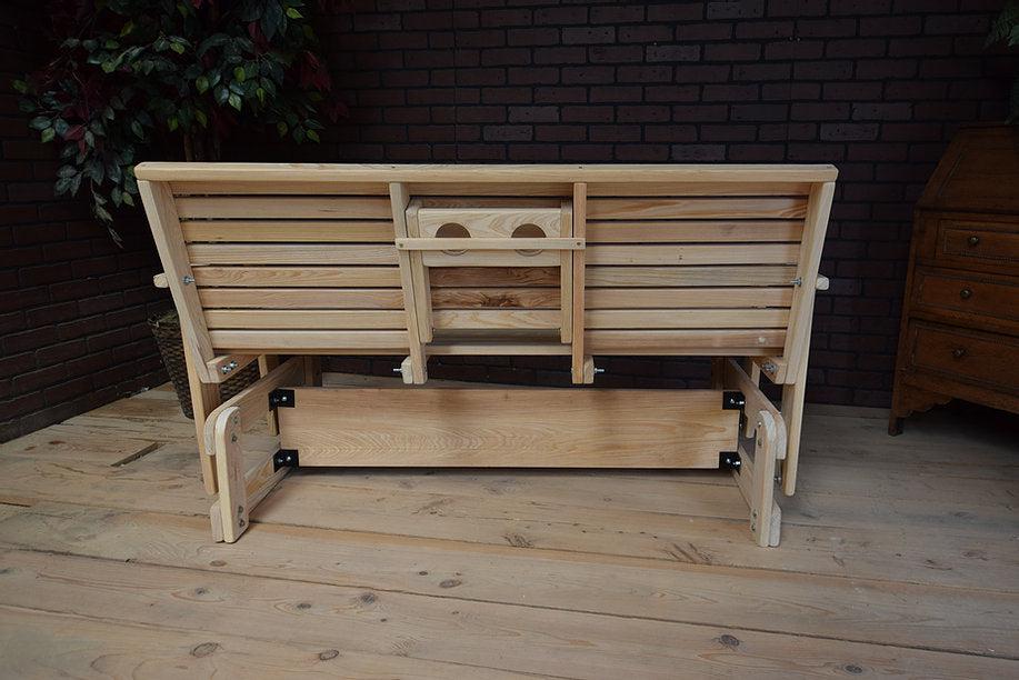 LA Swings Inc. 5 ft Cypress Roll Glider with Flip Cup Holder - LEAD TIME TO SHIP  (UNFINISHED 7 BUSINESS DAYS) - (FINISHED 15 BUSINESS DAYS)
