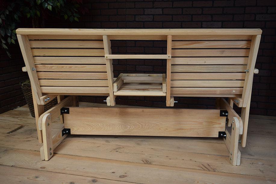 LA Swings Inc. 5 ft Cypress Roll Glider with Flip Cup Holder - LEAD TIME TO SHIP  (UNFINISHED 7 BUSINESS DAYS) - (FINISHED 15 BUSINESS DAYS)