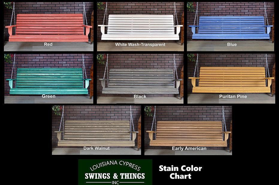 LA Swings Inc. 5ft cypress Rollback Outdoor Stationary Bench - LEAD TIME TO SHIP  (UNFINISHED 7 BUSINESS DAYS) - (FINISHED 15 BUSINESS DAYS)