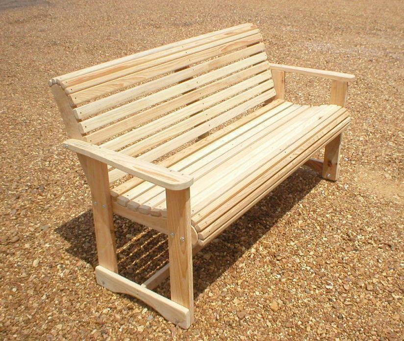 LA Swings Inc. 5ft cypress Rollback Outdoor Stationary Bench - LEAD TIME TO SHIP  (UNFINISHED 7 BUSINESS DAYS) - (FINISHED 15 BUSINESS DAYS)