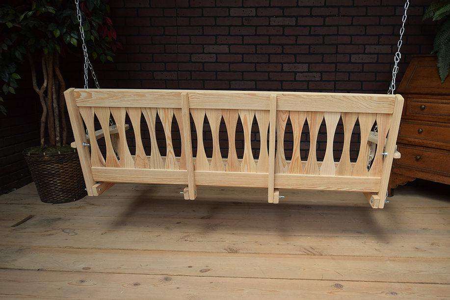 LA Swings Inc 4ft Diamond Back Porch Swing - LEAD TIME TO SHIP  (UNFINISHED 7 BUSINESS DAYS) - (FINISHED 15 BUSINESS DAYS)