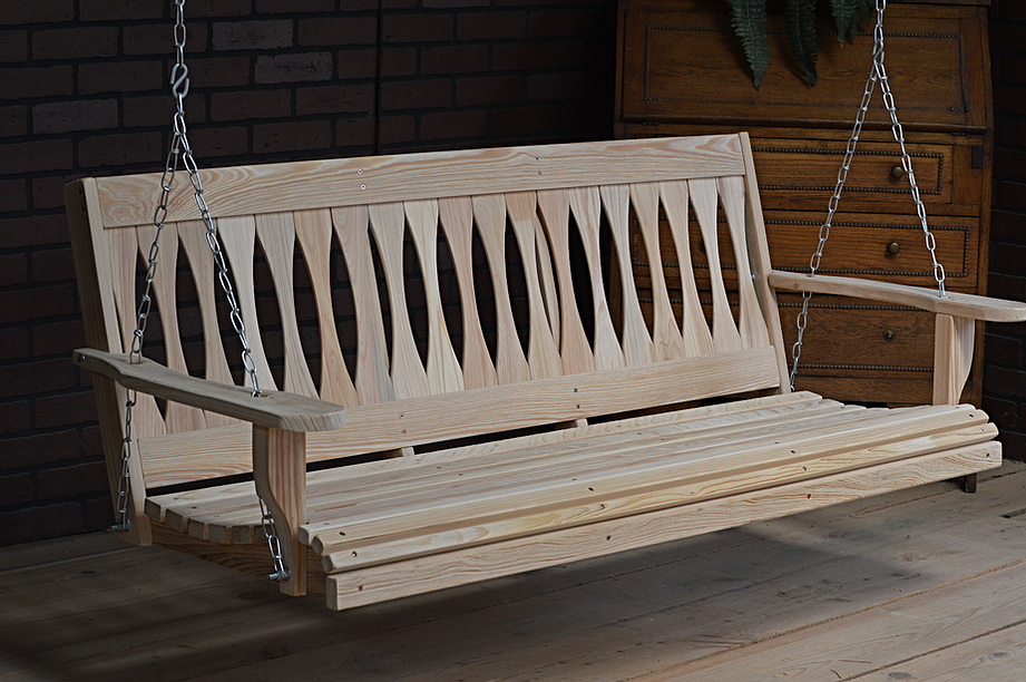 LA Swings Inc 4ft Diamond Back Porch Swing - LEAD TIME TO SHIP  (UNFINISHED 7 BUSINESS DAYS) - (FINISHED 15 BUSINESS DAYS)