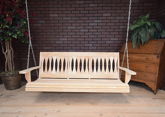 LA Swings Inc 4ft Diamond Back Porch Swing - LEAD TIME TO SHIP  (UNFINISHED 7 BUSINESS DAYS) - (FINISHED 15 BUSINESS DAYS)