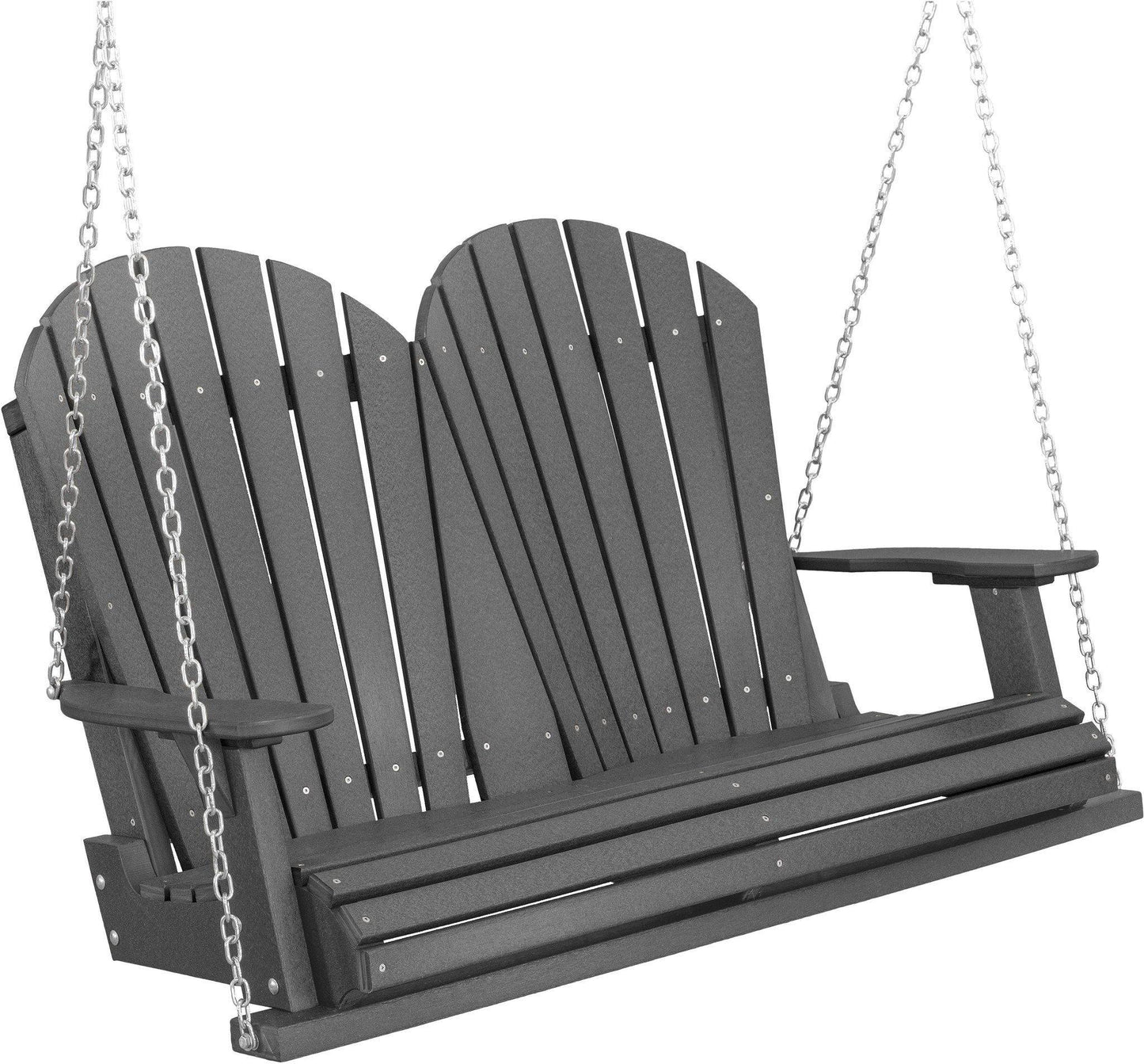 wildridge heritage 2 person adirondack porch swing dark gray