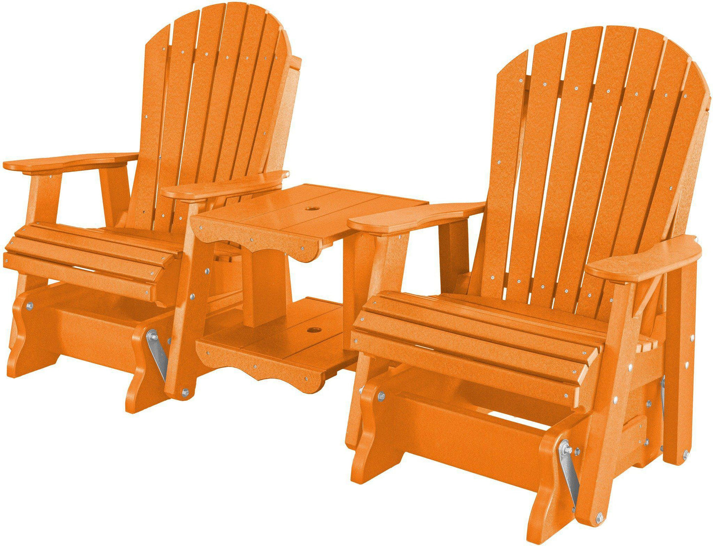 Wildridge Recycled Plastic Heritage Rock-A-Tee Double Seat Adirondack Glider - LEAD TIME TO SHIP 3 WEEKS