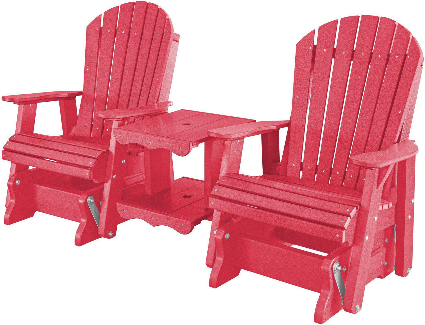 Wildridge Recycled Plastic Heritage Rock-A-Tee Double Seat Adirondack Glider - LEAD TIME TO SHIP 6 WEEKS OR LESS