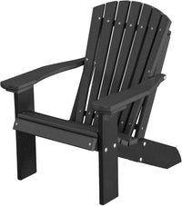wildridge outdoor recycled plastic children's adirondack chair black