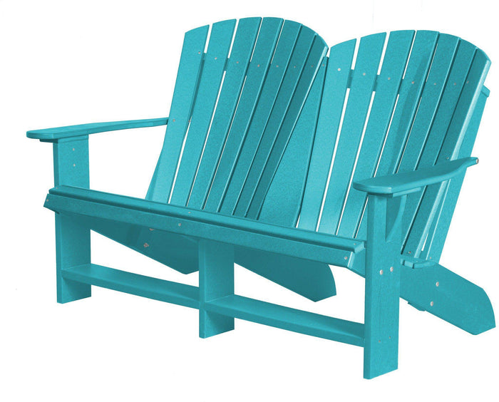 wildridge outdoor recycled plastic heritage adirondack bench aruba blue