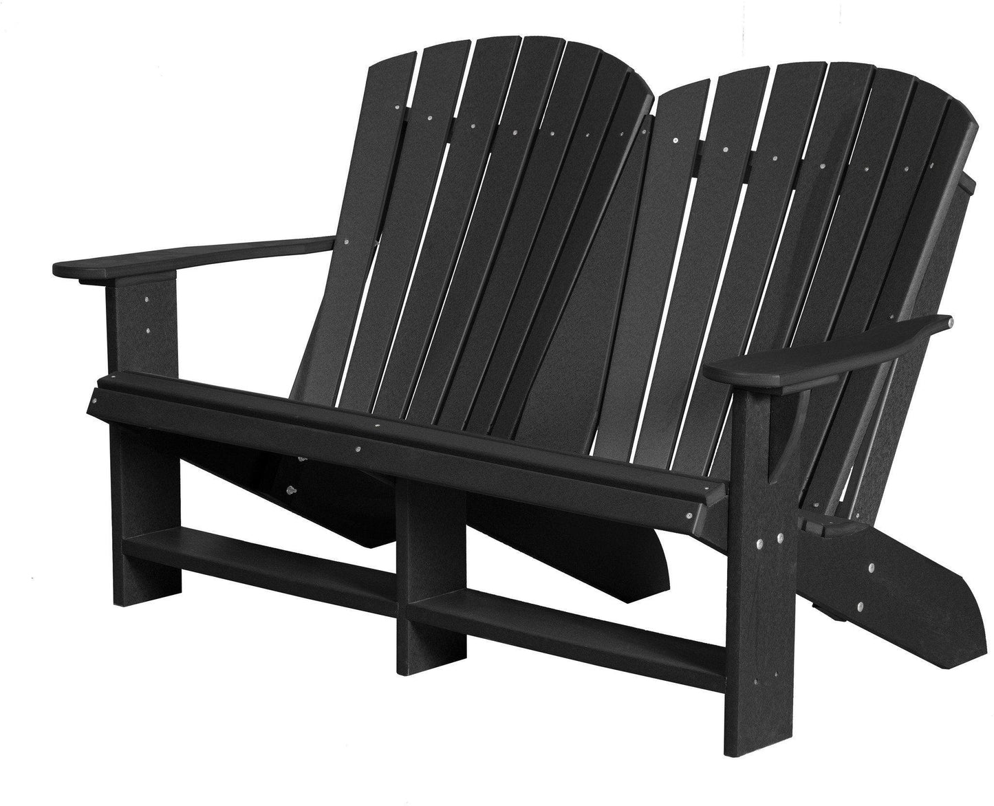 wildridge outdoor recycled plastic heritage adirondack bench black