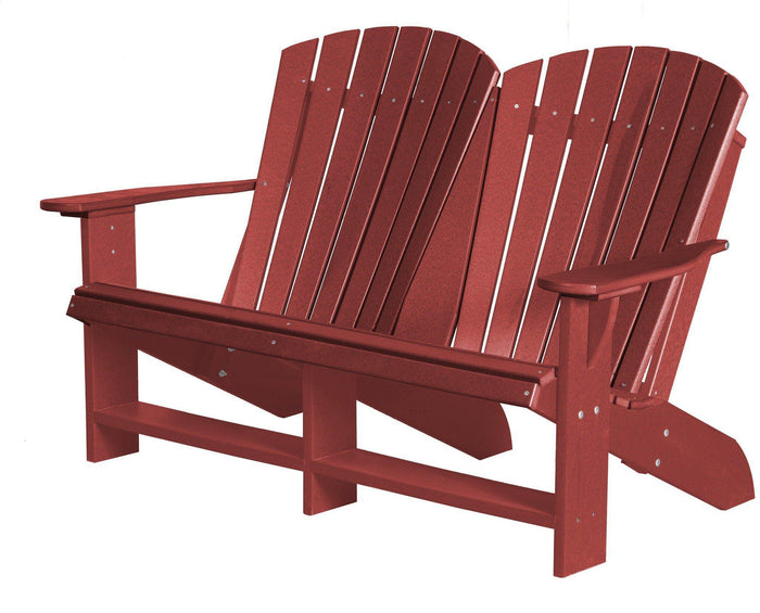 wildridge outdoor recycled plastic heritage adirondack bench cardinal red