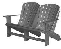wildridge outdoor recycled plastic heritage adirondack bench dark gray