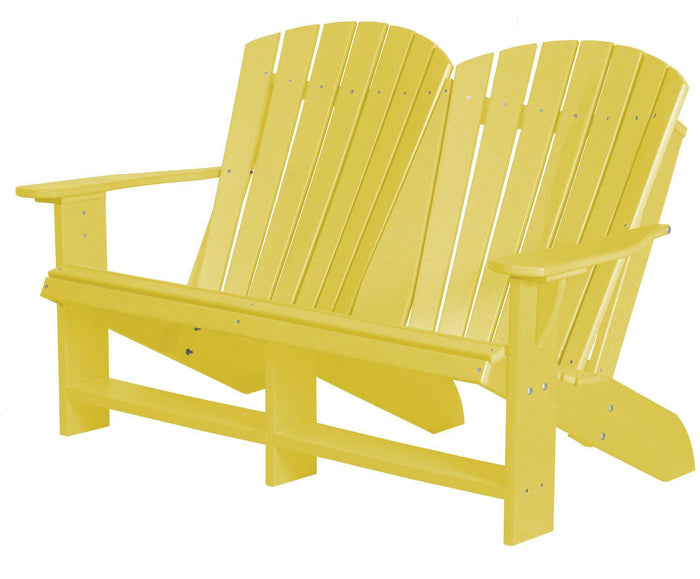 wildridge outdoor recycled plastic heritage adirondack bench lemon yellow
