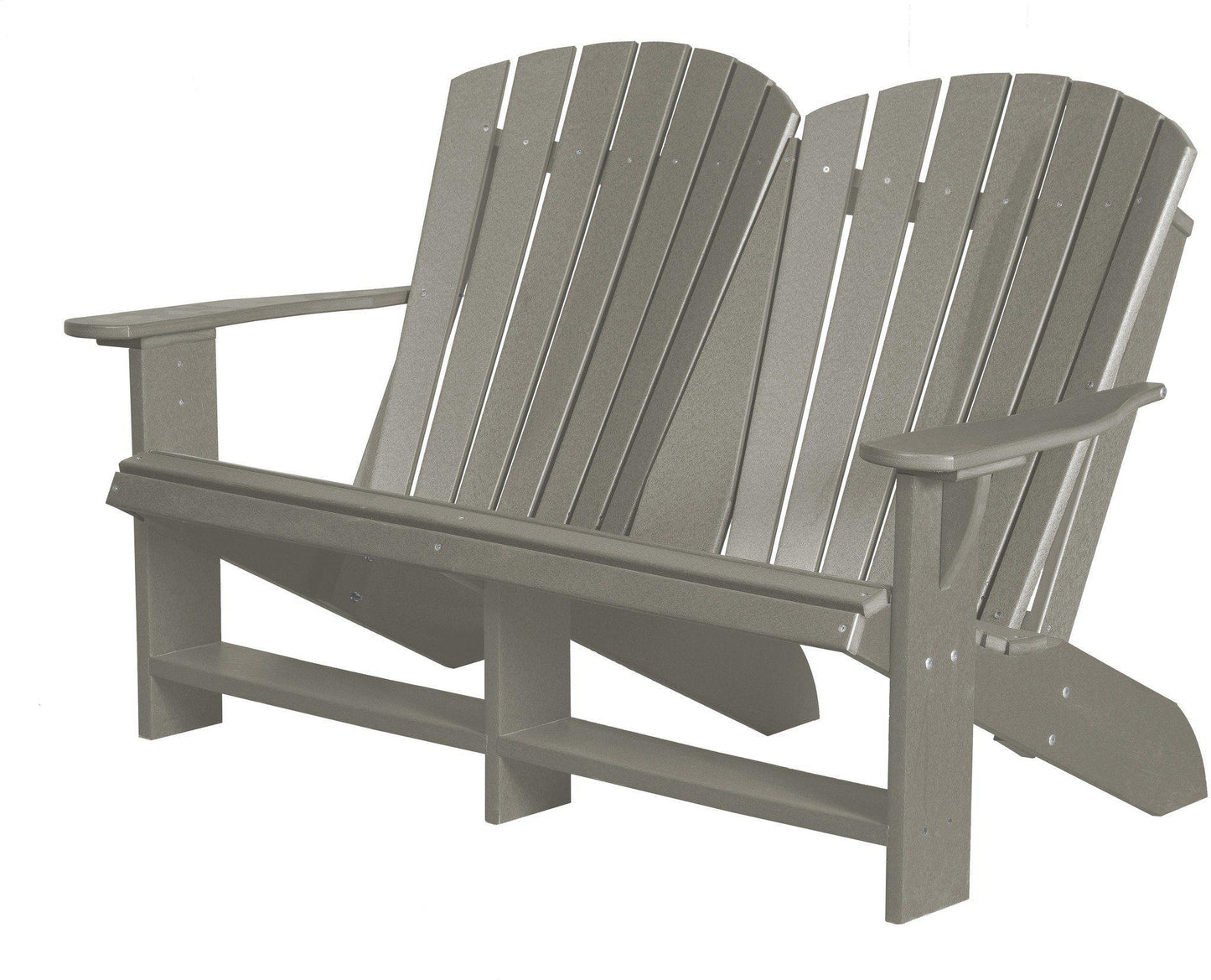 wildridge outdoor recycled plastic heritage adirondack bench light gray