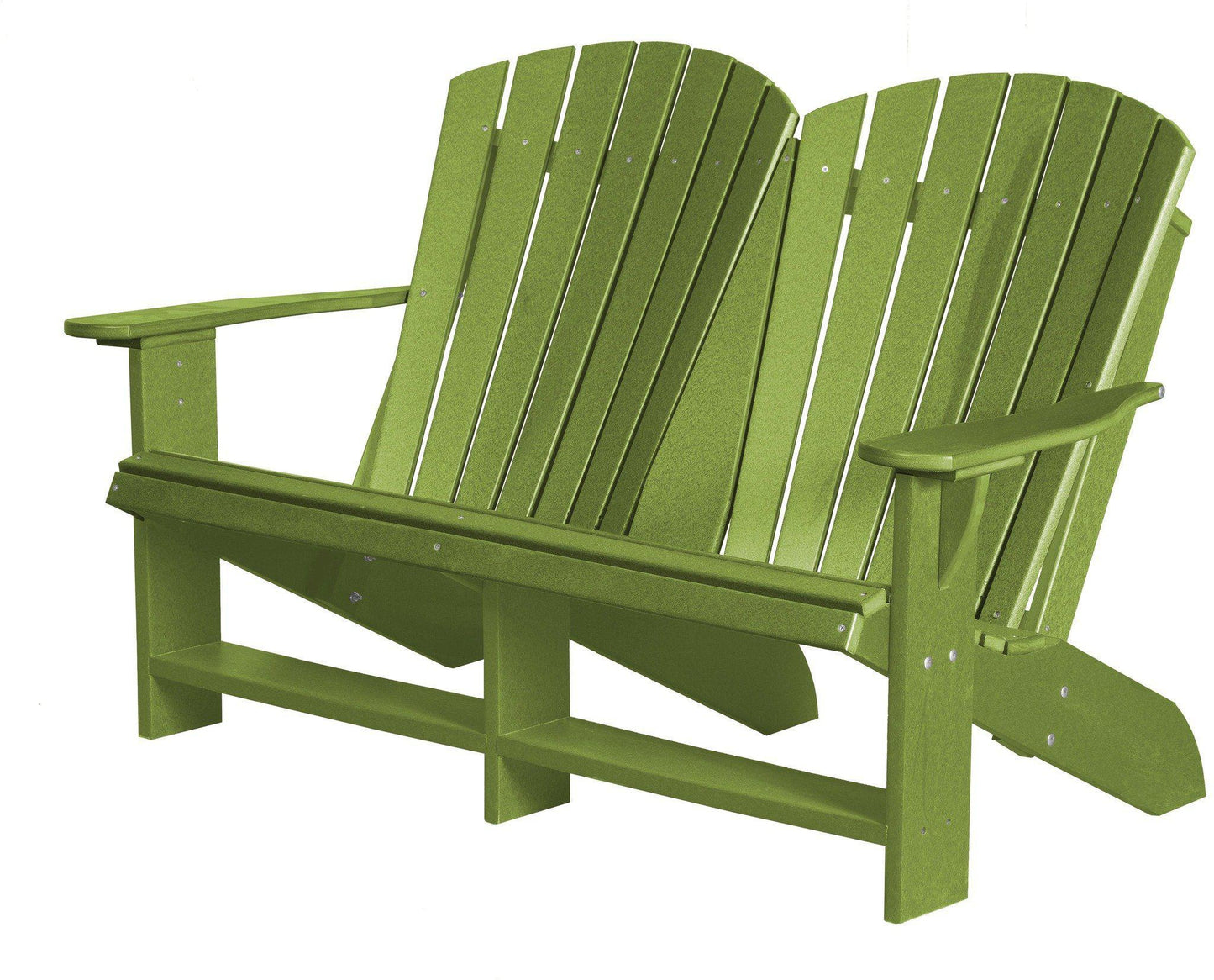 wildridge outdoor recycled plastic heritage adirondack bench lime green