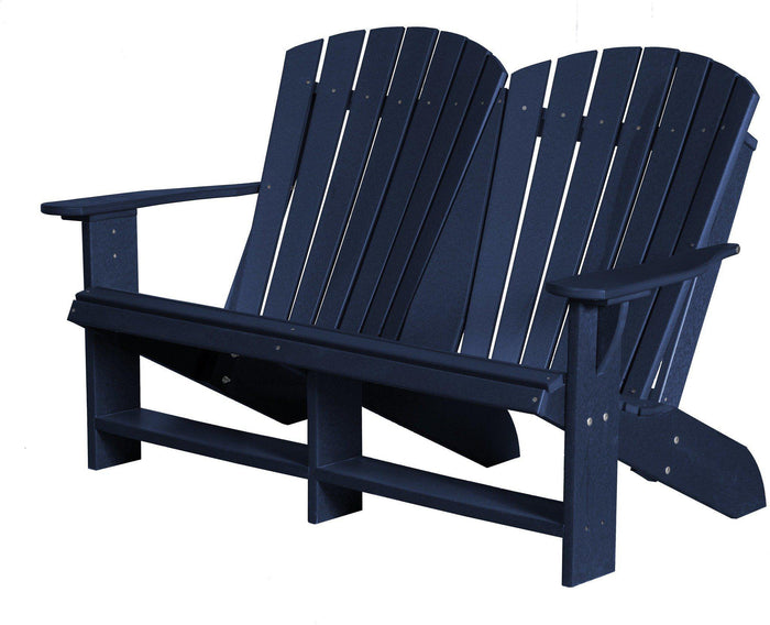 wildridge outdoor recycled plastic heritage adirondack bench patriot blue