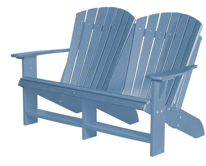 wildridge outdoor recycled plastic heritage adirondack bench powder blue
