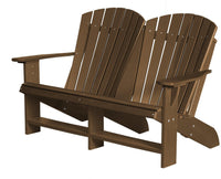 wildridge outdoor recycled plastic heritage adirondack bench tudor brown