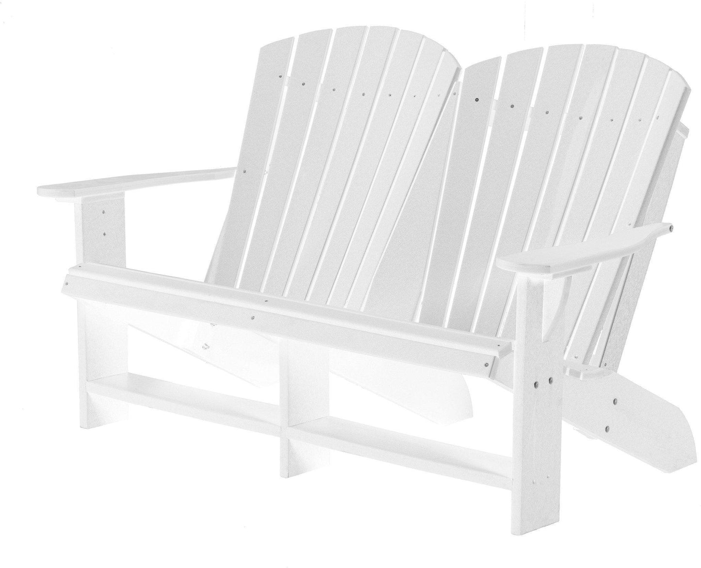 wildridge outdoor recycled plastic heritage adirondack bench white