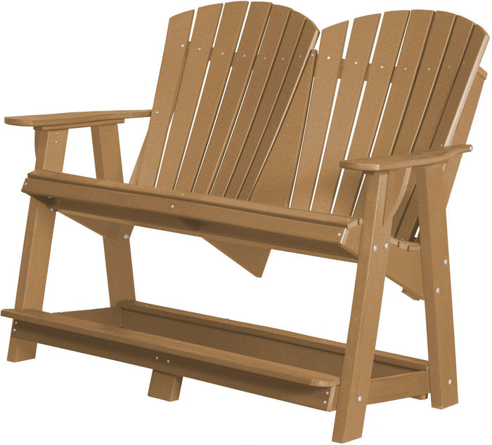 wildridge recycled plastic heritage double high adirondack bench cedar