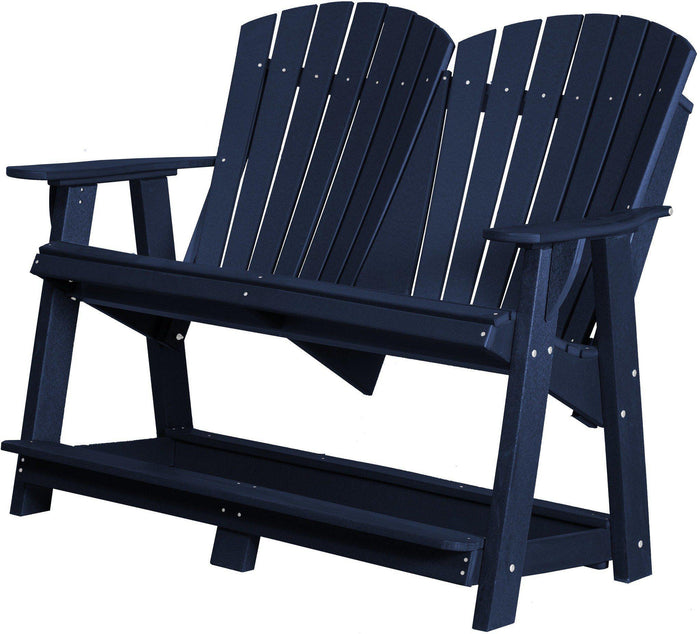 wildridge recycled plastic heritage double high adirondack bench patriot blue