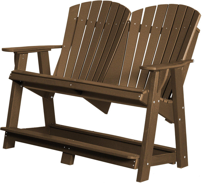 wildridge recycled plastic heritage double high adirondack bench tudor brown